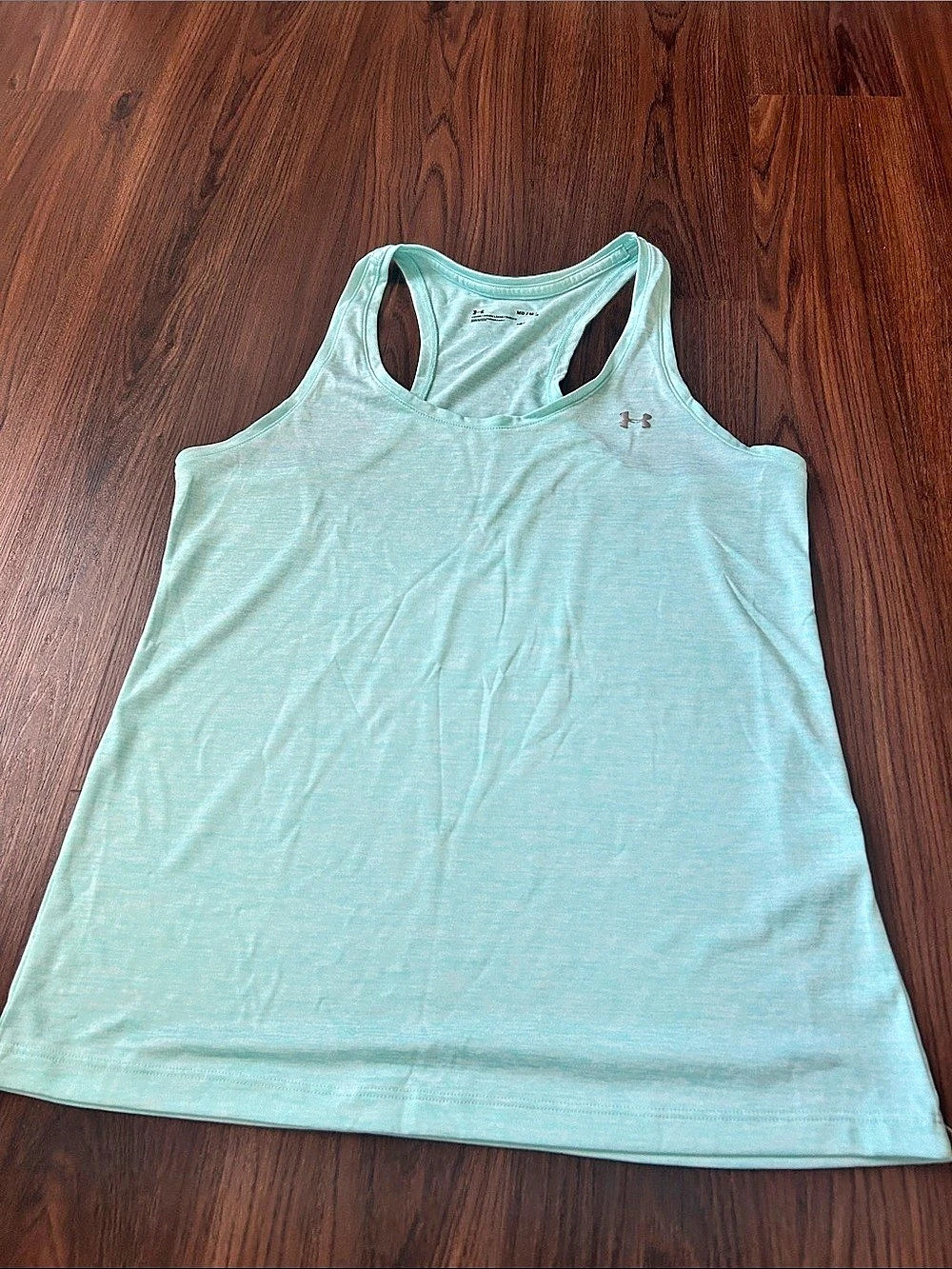 Under Armour HeatGear Racerback Tank Top Green Medium